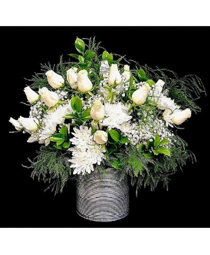 Divine White Roses with mix design