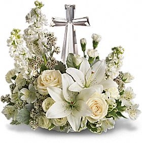 DIVINE PEACE BOUQUET CRYSTAL CROSS 