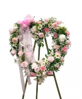 Divine Pink And White Mixed Heart