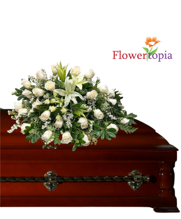 Divine Remembrance Casket Spray in Miami, FL | FLOWERTOPIA Divine Remembrance Casket Spray in Miami, FL | FLOWERTOPIA