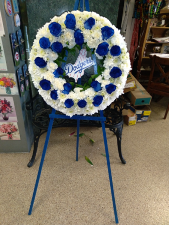 Dodger Blue Wreath Wreath Sympathy