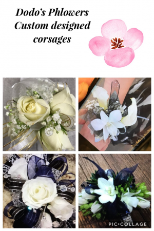 Dodos Standard Prom Corsage $29.99 & up. Call to Order.
