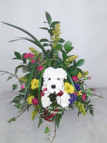 Petal Paws Basket Arrangement