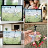 Dog Shine Stained Glass star Memorial  Gift Keepsake
