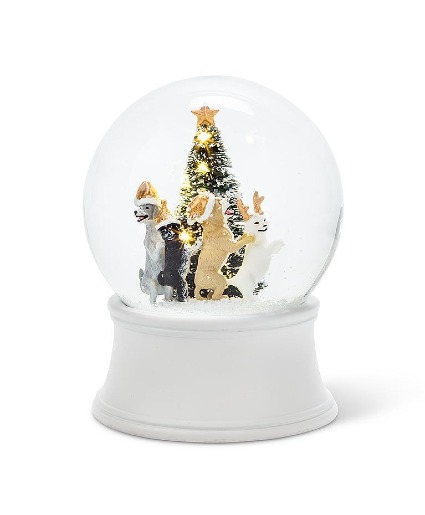 Dogs in a Conga Line Snow Globe 
