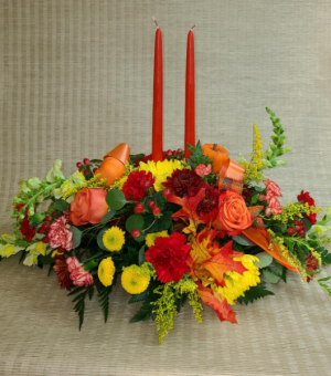 Double Candle Fall Centerpiece 