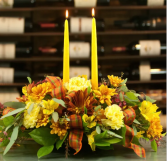 Double Candle Thanksgiving Centerpiece  