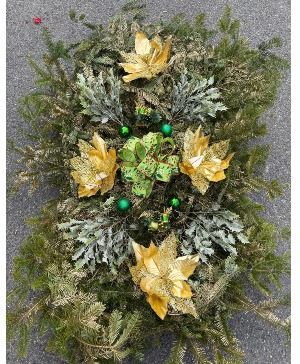 DOUBLE DLX. BLANKET - GREEN & GOLD CASH DISCOUNT $72.00