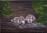 Double Duckling Acrylic on Canvas 