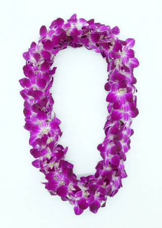 DOUBLE LEI - PURPLE Fresh orchids