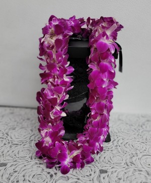 Double orchid lei purple Graduation 