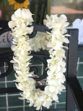 Double Orchid Lei- White Graduation 