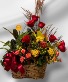 Double Plant basket with fresh flowers 