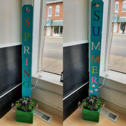 Double-sided Porch Sign Planter