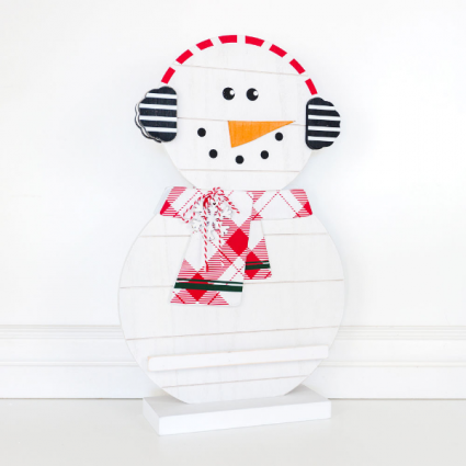 Double sided Snowman sign with letter ledge
