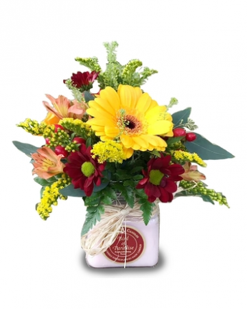Double Time Gift Spring Mix & 22oz Circle E Candle! in Magnolia, TX | ANTIQUE ROSE FLORIST