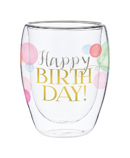 Double-Wall Wine Glass - Birthday 