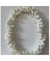Double white Orchid Lei  