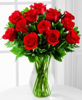 Dozen Beautiful Red Roses Rose Arrangement