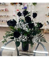 Dozen Black Roses 