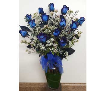 Dozen Blue Roses 