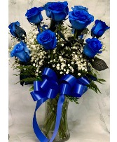 Dozen Blue Roses Roses