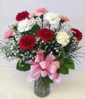 Dozen Carnation Vase