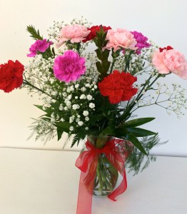 Dozen Carnations Floral Arrangement