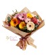 Dozen Colorful Gerberas Wrap Arrangement