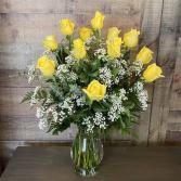 DOZEN YELLOW ROSES