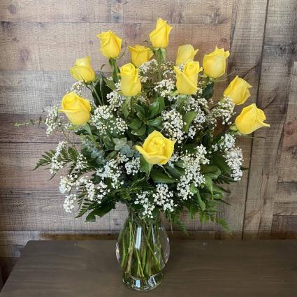 DOZEN YELLOW ROSES
