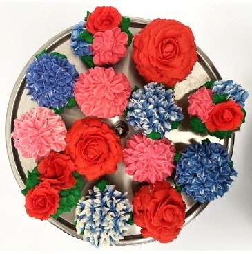 Flower Cupcakes Fresh from the Bakery in Jamestown, NC | Blossoms Florist & Bakery