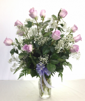 Dozen Lavender Roses    Call for availability