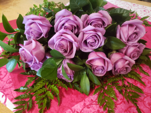 Dozen Long Stem Lavender Roses Bouquet