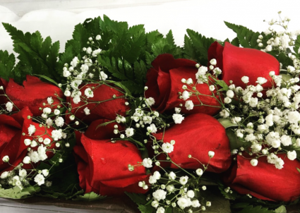 Dozen Long Stem Red Roses in a Box