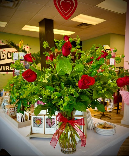 Dozen Long Stem Roses Rose Arrangement