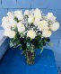 Dozen Long Stem White Roses 