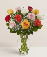 Dozen Mixed Colored Roses vase