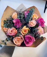 Dozen Mixed Rose Bouquet Cut Flower Bouquet