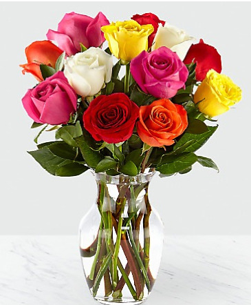 Dozen Mixed Roses  in Livermore, CA | KNODT'S FLOWERS