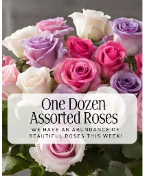 Dozen Mixed Roses - Perfect For Spring Flower Arrangement