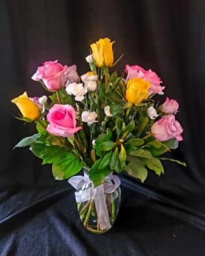 Dozen mixed roses Valentine