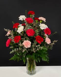 bundle of carnations floral arrangement