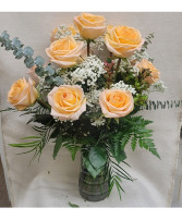 Dozen Peach Roses Valentine's Day