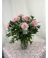 Dozen Pink Carnations Vased Arrangement