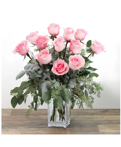 Dozen Pink Roses