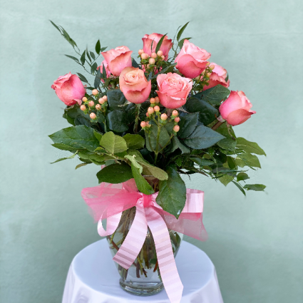 Dozen Pink Roses - Rose of the Day Powell Florist Exclusive