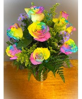 Dozen Rainbow Roses LIMITED TIME ONLY