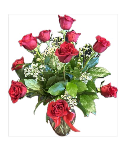 Dozen Red Flower Arrangement