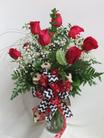 Dozen Red Roses Arranged Fresh Dozen Rose Arrangement
